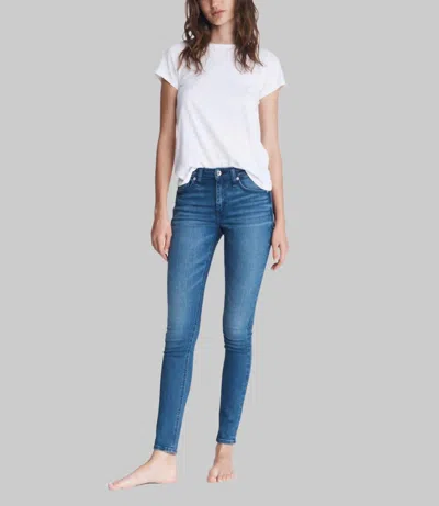 Rag & Bone Cate Mid-rise Shorty Skinny Jeans In Topaz In Yellow
