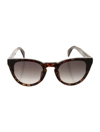 Pre-owned Rag & Bone Cat-eye Gradient Sunglasses In Brown