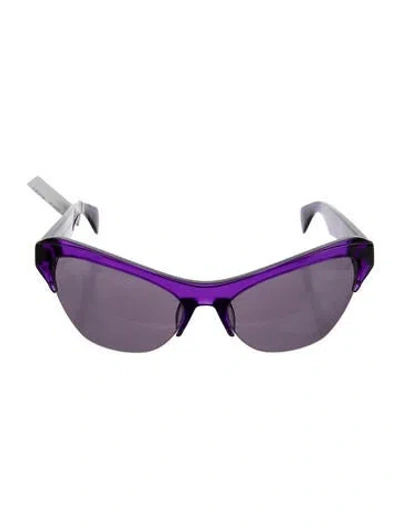 Pre-owned Rag & Bone Cat-eye Mirrored Sunglasses In Purple