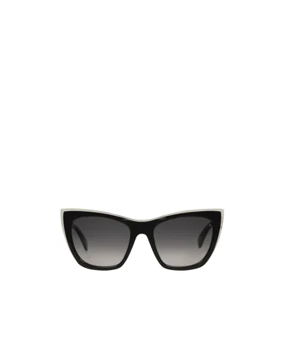 Rag & Bone Cateye Plastic Sunglasses In Black