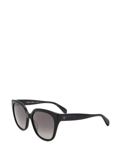 Rag & Bone Cat-eye Sunglasses In Black