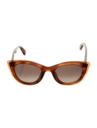 Pre-owned Rag & Bone Cat-eye Tinted Sunglasses In Brown