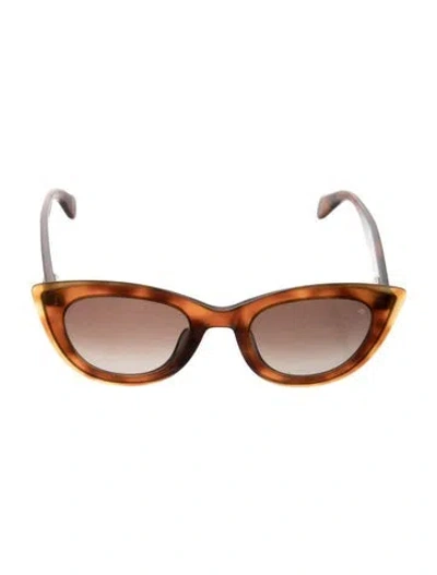 Pre-owned Rag & Bone Cat-eye Tinted Sunglasses In Brown