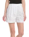 Rag & Bone Celia Stripe Linen-blend Short In Multi