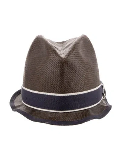 Pre-owned Rag & Bone Center Dent Fedora In Brown