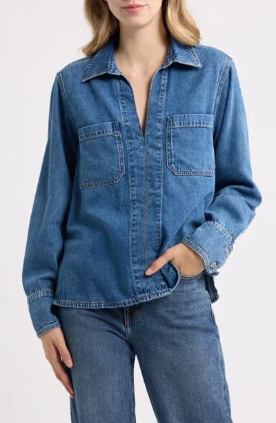 Rag & Bone Channing Denim Top In Blue