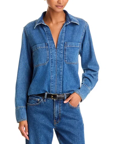 Rag & Bone Channing Pullover Top In Blue