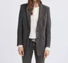 Rag & Bone Charles Italian Wool Blazer In Grey Pinstrip In Gray