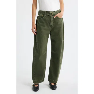 RAG & BONE RAG & BONE CHARLIE BELTED SUPER HIGH WAIST ANKLE BARREL JEANS
