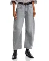 Rag & Bone Charlie High Rise Ankle Barrel Jeans In Washed Grey In Gray