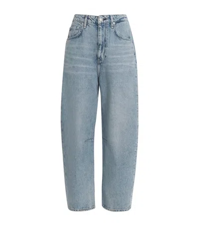 Rag & Bone Charlie High-rise Barrel Jeans In Blue