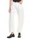 Rag & Bone Charlie High-rise White Ankle Barrel Jean In White