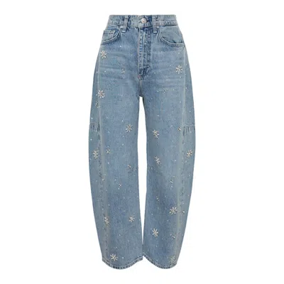 Rag & Bone Charlie High-rise Ankle Barrel Jeans In Blue