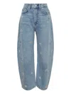 Rag & Bone Charlie High-rise Barrel Jeans In Blue