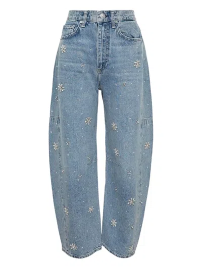 Rag & Bone Charlie High-rise Barrel Jeans In Gray
