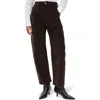Rag & Bone Charlie Super High Waist Crop Barrel Corduroy Jeans In Brown