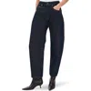 Rag & Bone Charlie High Rise Cropped Barrel Jeans In Twtri In Black