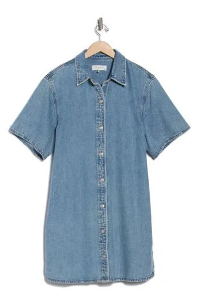 Rag & Bone Charm Denim Shirtdress In Blue