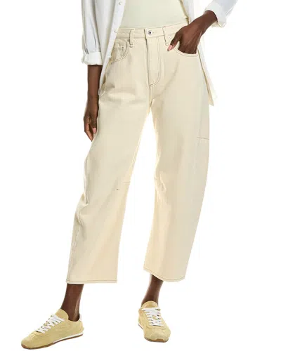 Rag & Bone Chase High-rise Ecru Barrel Jean In Neutral