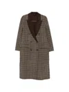 Rag & Bone Check-pattern Double-breasted Coat In Brown