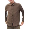 Rag & Bone Chelsea Wool Blend Flannel Snap-up Shirt Jacket In Brown
