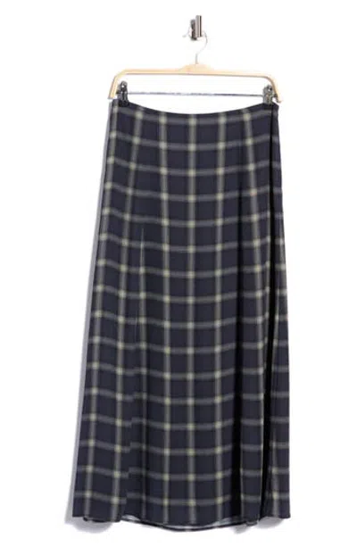 Rag & Bone Cher Plaid Chiffon Maxi Skirt In Black