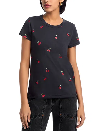 Rag & Bone Cherry Graphic Tee In Black