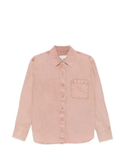 Rag & Bone Chest-pocket Denim Shirt In Pink