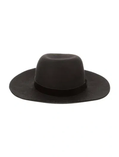 Pre-owned Rag & Bone Circular Brim Hat In Black