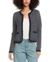 Rag & Bone Claire Diagonal-stripe Cardigan In Blue