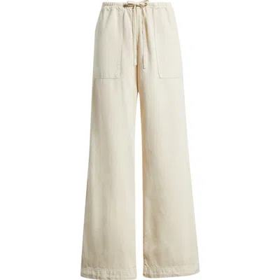 Rag & Bone Claire Cotton Blend Wide Leg Pants In Neutral