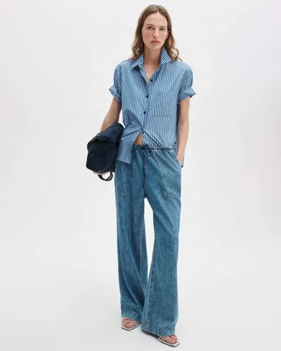 Rag & Bone Claire Denim Utility Pant In Blue