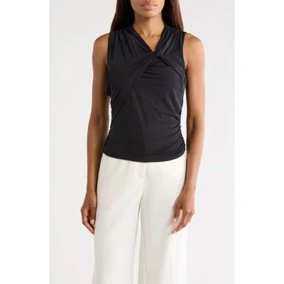Rag & Bone Clara Draped V Neck Tank In Animal Print