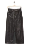 Rag & Bone Clara Leather Midi Skirt In Brown