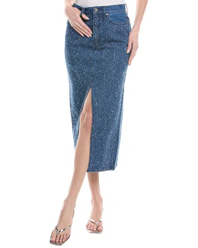 Rag & Bone Clara Midi Skirt In Blue