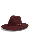 Rag & Bone Clara Wool Felt Fedora In Burgundy