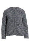 Rag & Bone Clarice Striped Woven Jacket In Gray