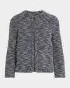 Rag & Bone Clarice Striped Woven Jacket In Gray