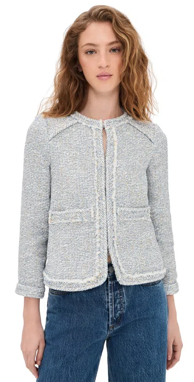 Rag & Bone Clarice Tweed Jacket Blumt In Blue