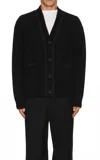 Rag & Bone Clarkson Suede Cardigan In Black In Black