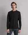 Rag & Bone Classic Flame Henley Tee In Black