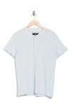Rag & Bone Classic Cotton Slub Jersey Henley In Blue
