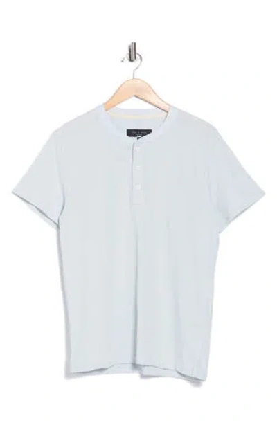 Rag & Bone Classic Cotton Slub Jersey Henley In Blue