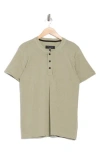 Rag & Bone Classic Cotton Slub Jersey Henley In Green