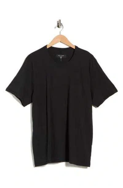 Rag & Bone Classic Cotton Slub Jersey T-shirt In Black