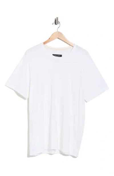 Rag & Bone Classic Cotton Slub Jersey T-shirt In White
