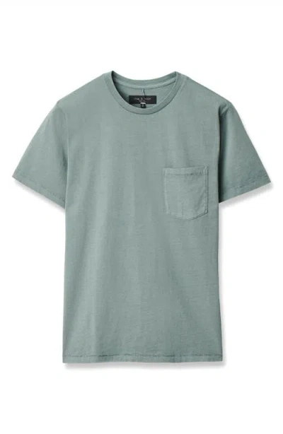 Rag & Bone Classic Fit Garment Dye Pocket T-shirt In Gray