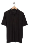 Rag & Bone Classic Cotton Slub Jersey Polo In Black