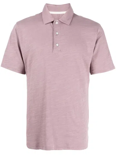 Rag & Bone Classic Flame Cotton Polo Shirt In Purple