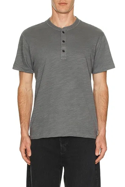 Rag & Bone Classic Flame Henley In Gray
